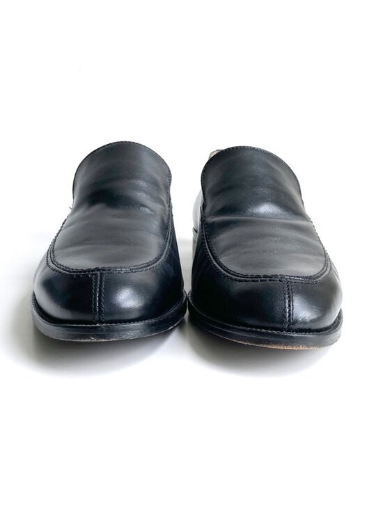 Italian Loafers sz 9 Gee Ricci Black Leather Classic Style main image 4